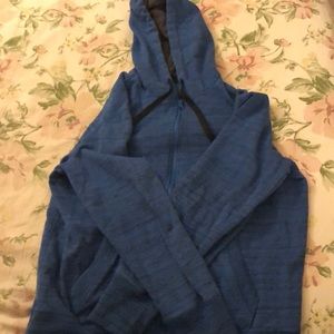 Blue zip up jacket